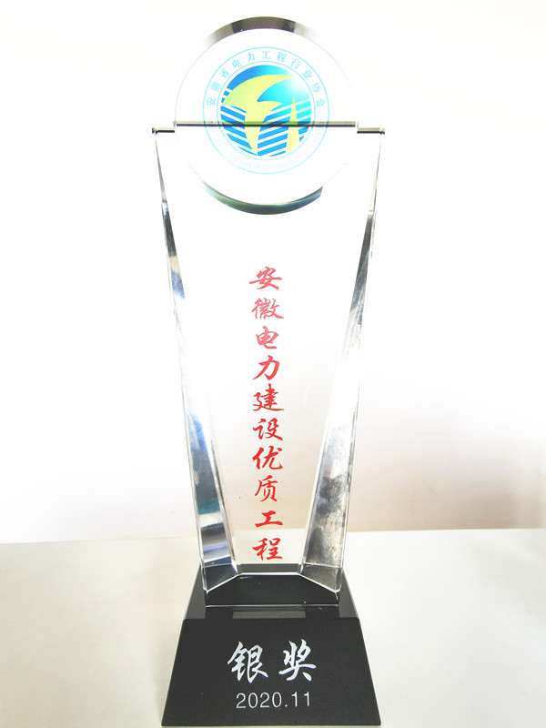 2019年度安徽电力建设优质项目银奖